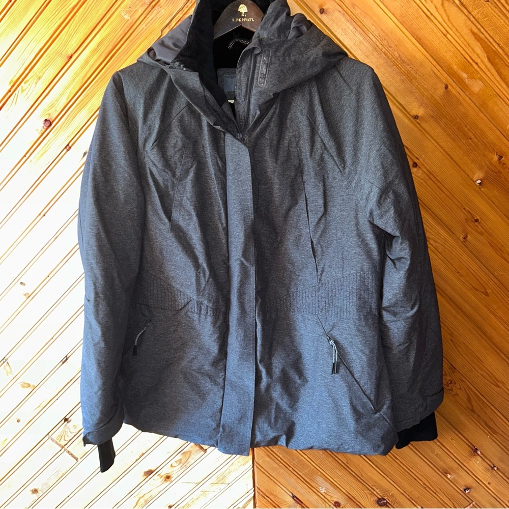Champion Black and Gray hooded winter snow Jacket